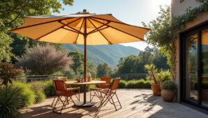 Pourquoi un parasol terrasse peut-il devenir couleur pâle