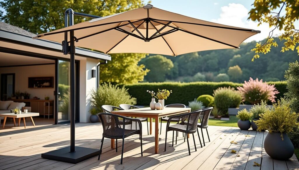 Quelle fixation choisir pour un parasol terrasse au sol