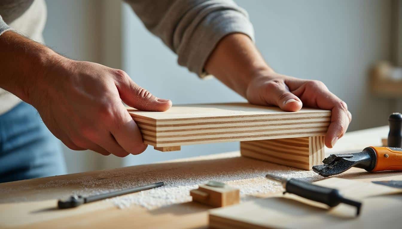 Sécuriser la fixation d'une étagère à l’aide de clous et perceuse