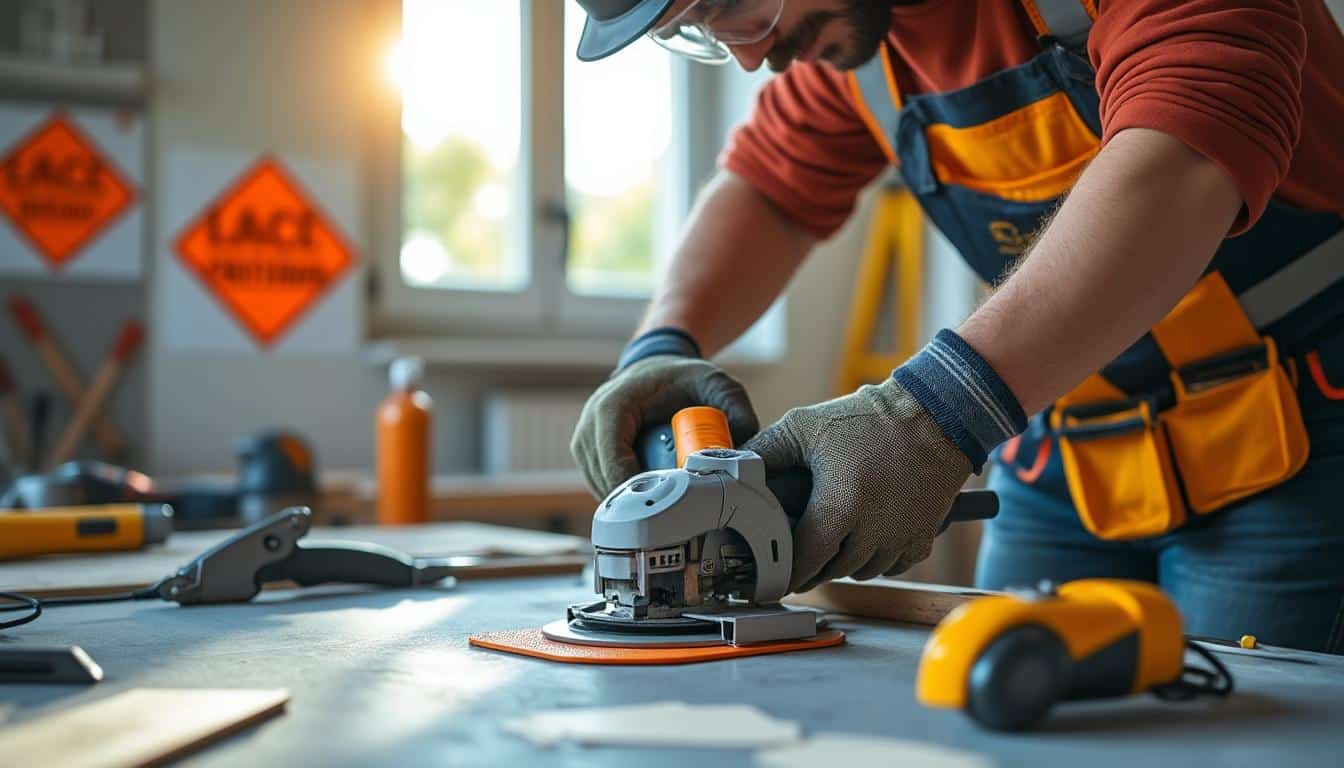 Illustration: Les règles d’or pour manipuler une scie de carrelage louée en toute sécurité