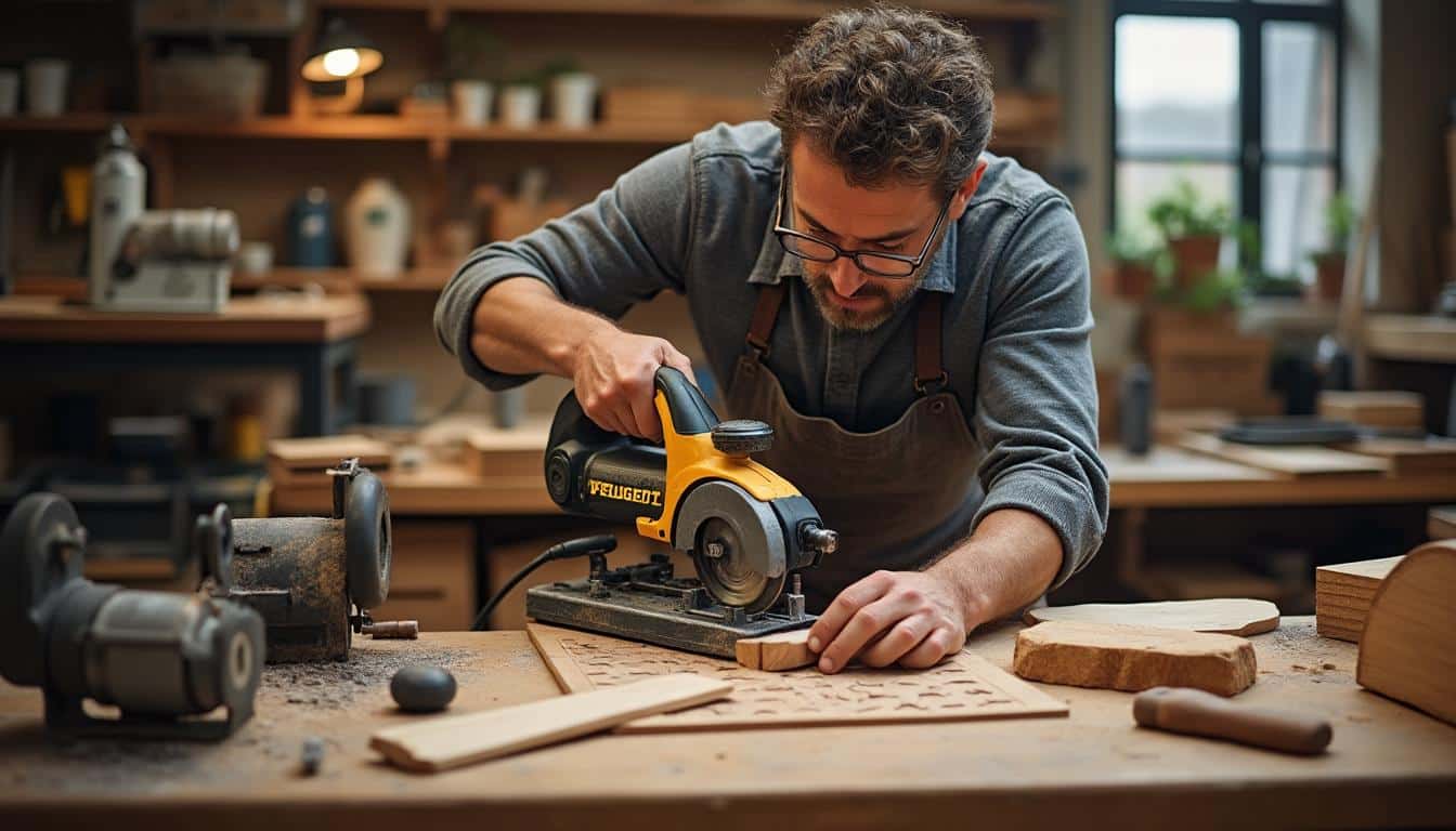 Illustration: Comment la scie à chantourner Peugeot s’impose dans l’univers du chantournage