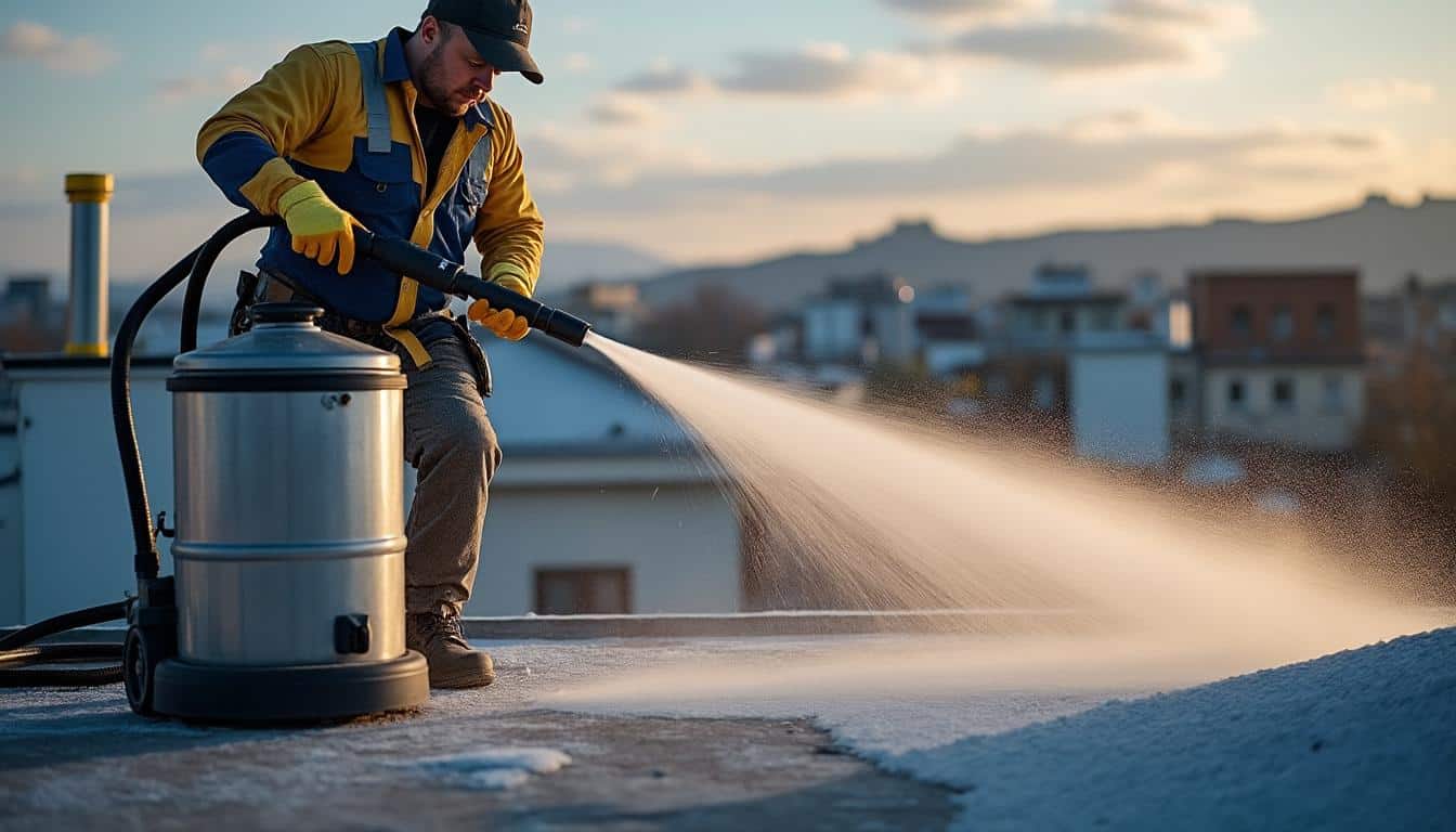 Illustration: Comprendre l’intérêt d’un pulvérisateur adapté aux travaux de toiture