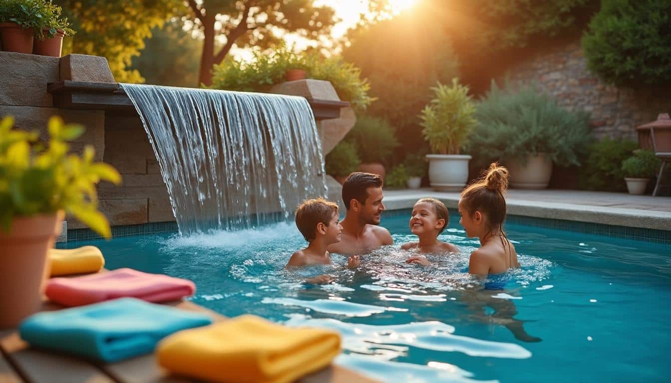 Illustration: Pourquoi choisir d’intégrer une cascade à votre piscine hors sol ?