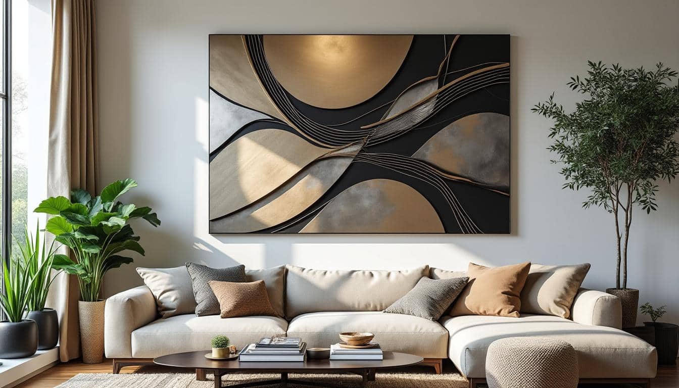 Illustration: Sublimez votre intérieur avec une décoration murale en métal contemporaine