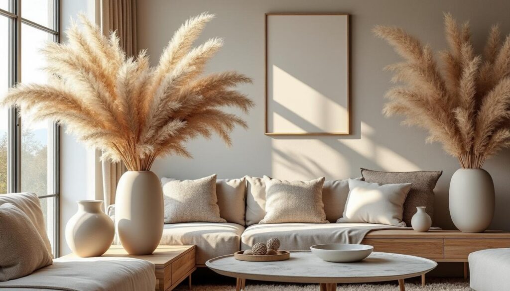 Décoration murale avec de la pampa : élégance naturelle et tendance