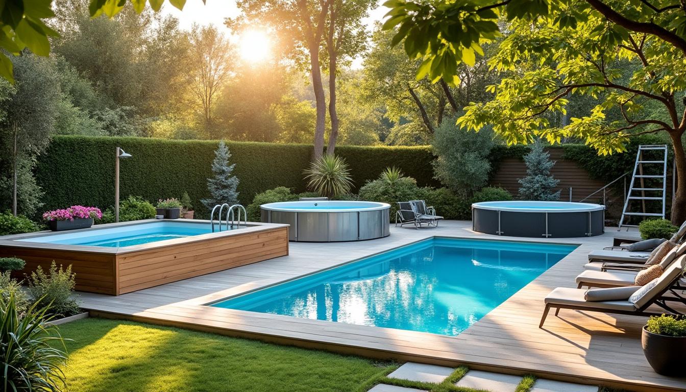 Illustration: Les différents types et matériaux pour une piscine hors sol esthétique
