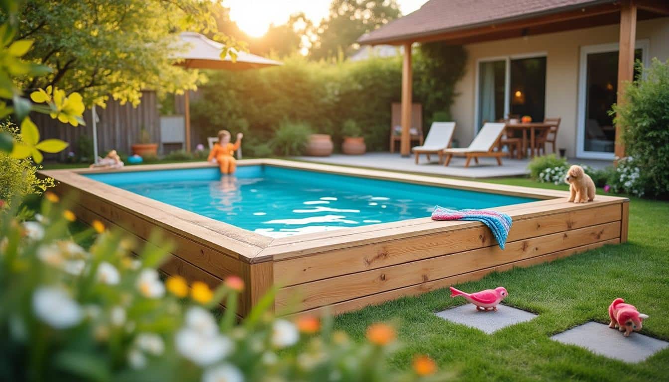 Piscine hors sol en bois semi enterrée : guide complet et conseils