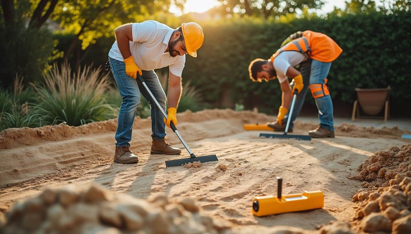 Illustration: Préparer et stabiliser le terrain pour accueillir une piscine hors sol