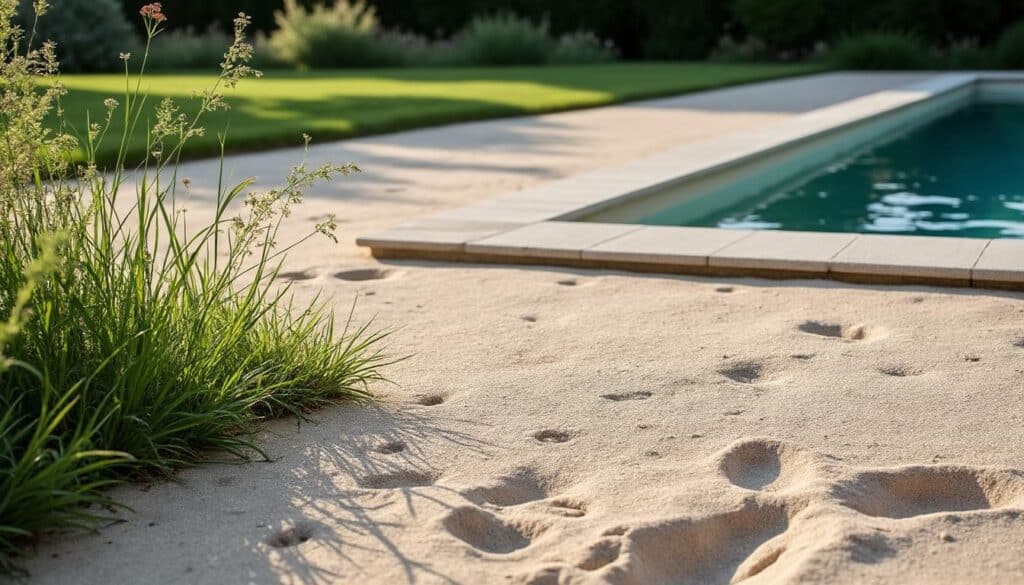 Sable pour piscine hors sol : choisir et préparer le terrain idéal