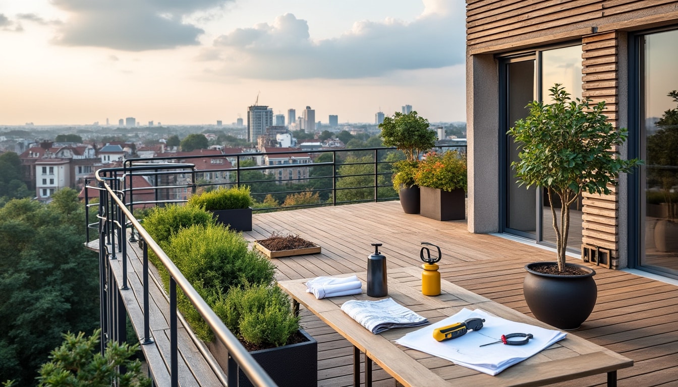 Illustration: Comprendre les spécificités d’une terrasse aménagée sur un toit en pente