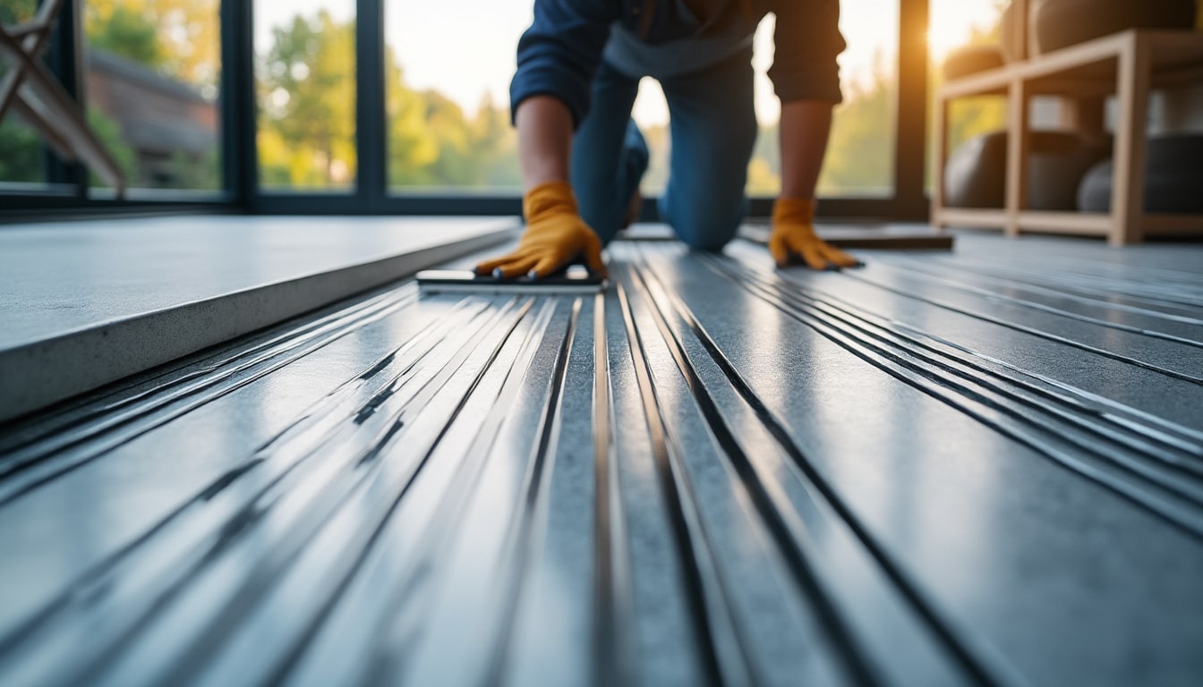 Illustration: Comprendre les exigences spécifiques d’une colle pour carrelage sur plancher chauffant