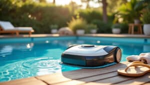 Robot piscine hors sol sans fil : autonomie et nettoyage efficace