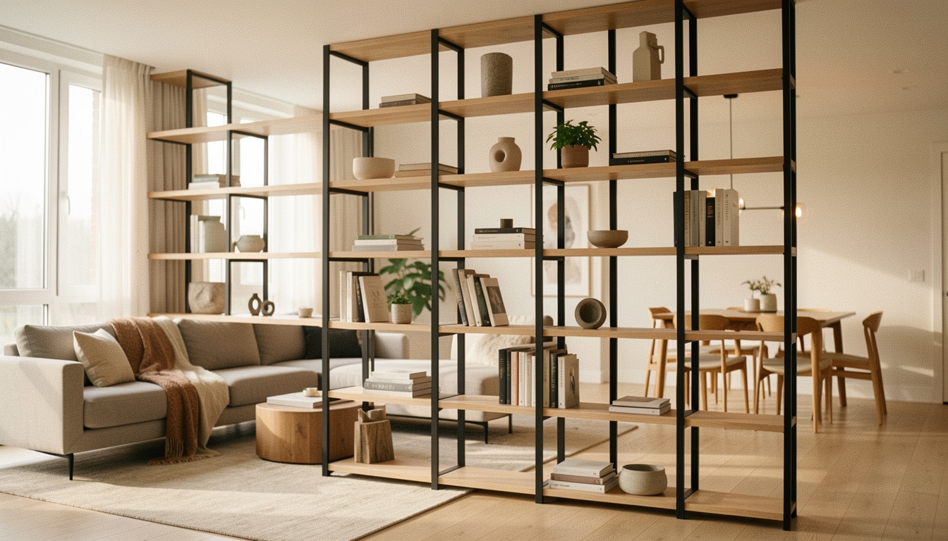 Cloison étagère pour séparer une pièce avec style